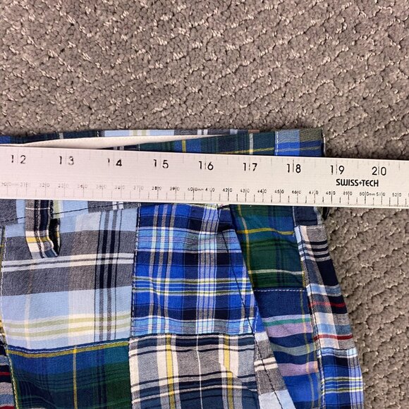 J. CREW Shorts Men's 36 Gramercy Patchwork Madras Plaid Cotton NWT - Picture 8 of 12